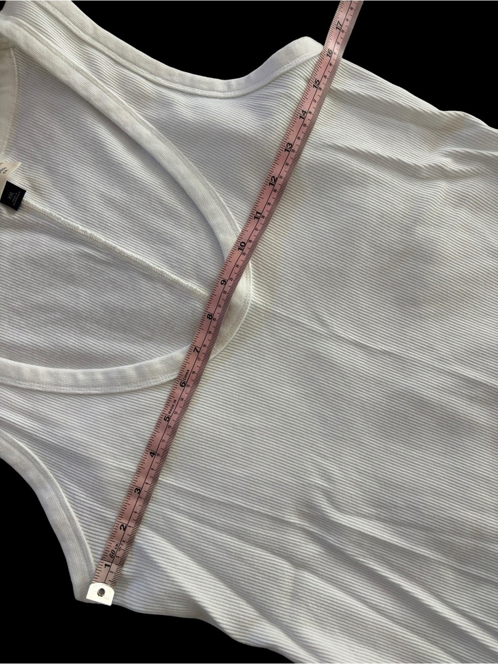 Universal Thread White Ribbed Scoop Neck Tank - Picture 5 of 5
